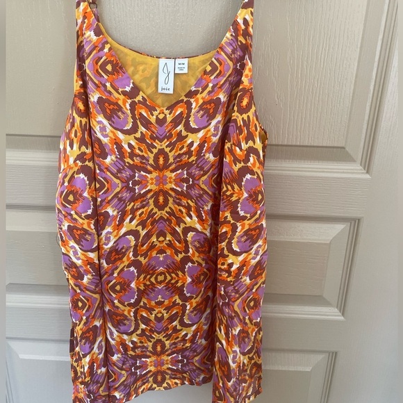 Joie Tops - Joie Printed Satin V-Neck Spaghetti Strap Top Tank Size Small M